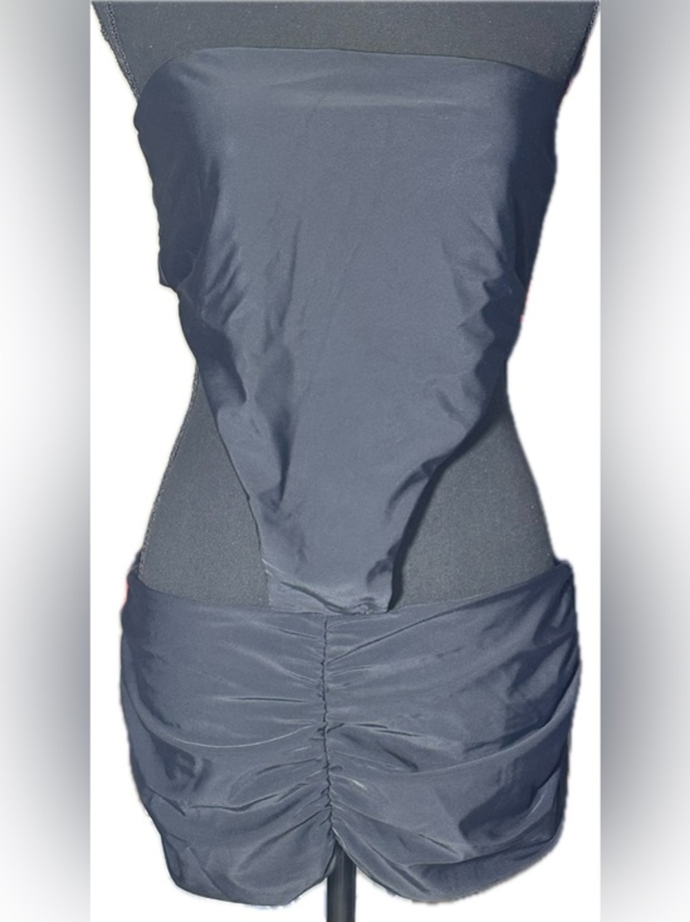 Fashion Nova Black Ruched Chemise